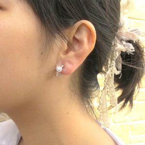 ダイヤモンド イヤリング 指輪 レディース クリップ ピアス プラチナ 900 ひし形 多面 誕生日 プレゼント 父の日の画像