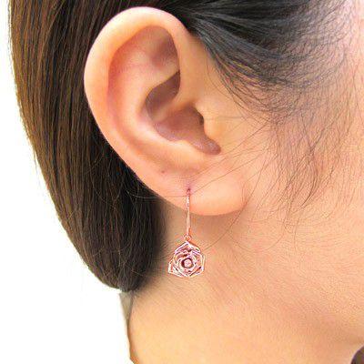 ピアス ゴールド 18k ダイヤモンド ローズ 薔薇 フラワー 花 一粒 揺れる k18 PG 誕生日 プレゼント 母の日 爆買 |  | 04