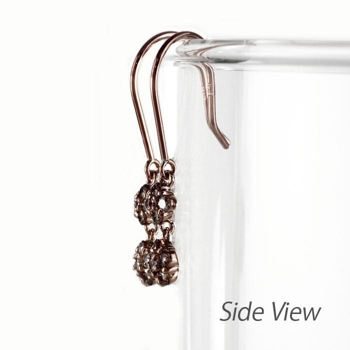 フックピアス ピンクゴールド 18k ダイヤモンド フラワー 花 揺れる 2連 18金 k18 PG 誕生日 プレゼント 母の日 爆買 |  | 02