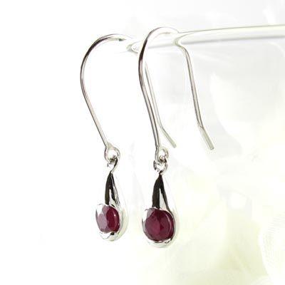 ルビー フックピアス プラチナ 900 7月 誕生石 一粒 ドロップ つゆ 揺れる アメリカン 母の日 爆買 |  | 02