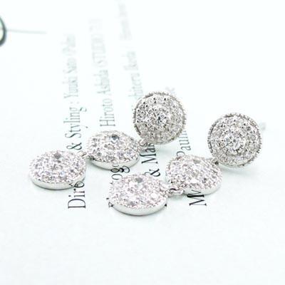 ダイヤモンド ピアス ゴールド 10k ミル アンティーク 揺れる ラウンド 10金 K10 父の日の画像