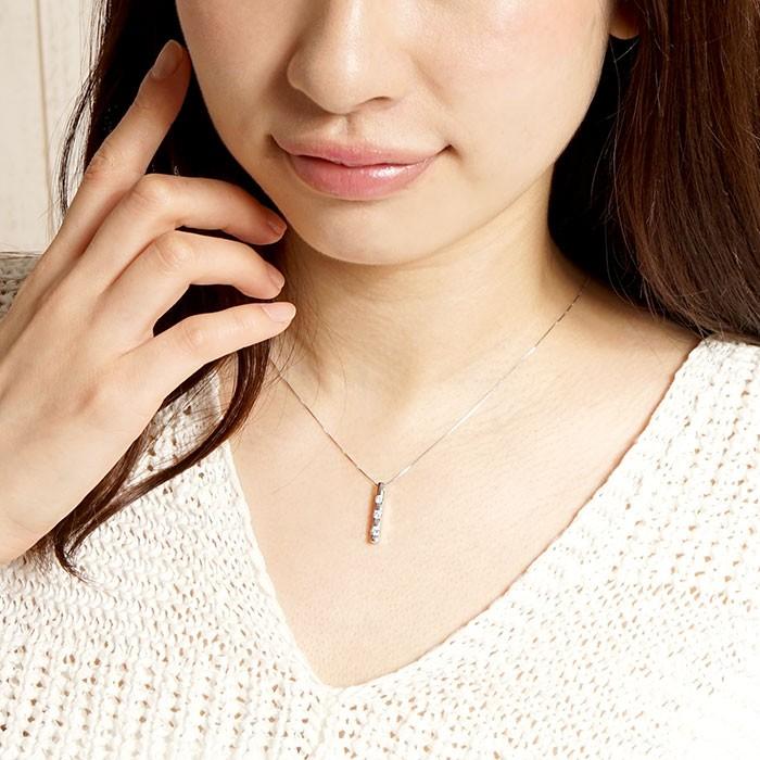 ダイヤモンド ネックレス レディース ペンダント プラチナ 900 トリロジー シンプル 誕生日 プレゼント 父の日の画像