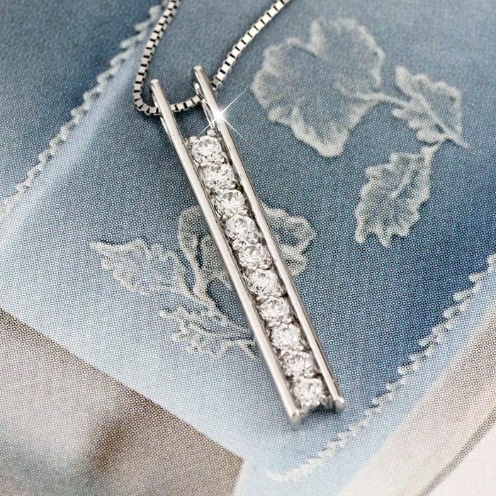 ダイヤモンド ネックレス レディース ペンダント プラチナ 900 シンプル 誕生日 プレゼント 父の日の画像