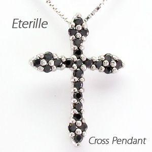 【公式ショップ】 クロス ブラック 十字架 ペンダント 900 プラチナ ダイヤモンド レディース ネックレス ネックレス、ペンダント