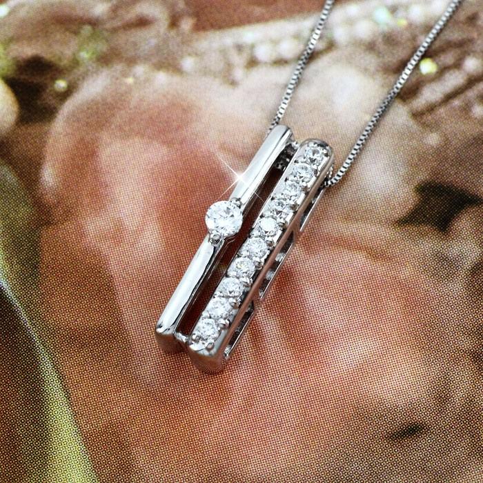 ダイヤモンド ネックレス レディース ペンダント プラチナ 900 シンプル ストレート 誕生日 プレゼント 父の日の画像