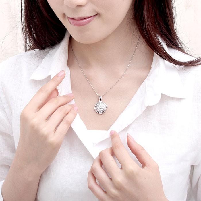 ダイヤモンド ネックレス レディース ペンダント プラチナ 900 パヴェ スクエア ゴージャス アンティーク 誕生日 プレゼント 母の日 爆買 |  | 04