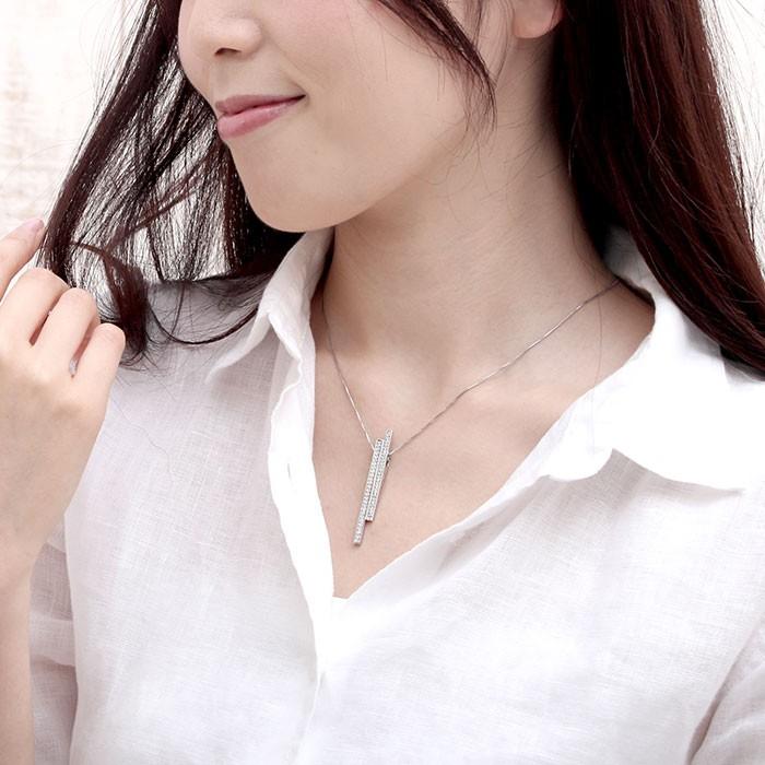 ダイヤモンド ネックレス レディース ペンダント ゴールド ストレート ゴージャス 10金 K10 誕生日 プレゼント 父の日の画像