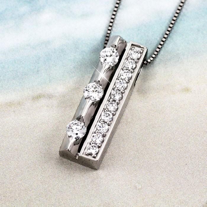 ダイヤモンド ネックレス レディース ペンダント ゴールド スクエア ストレート 10金 K10 誕生日 プレゼント 父の日の画像