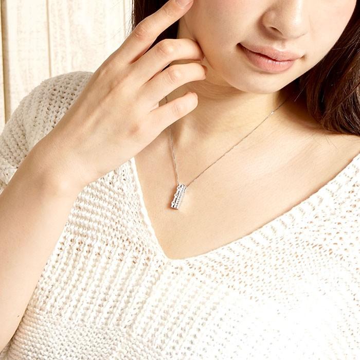 ダイヤモンド ネックレス レディース ペンダント ゴールド スクエア ストレート 10金 K10 誕生日 プレゼント 父の日の画像