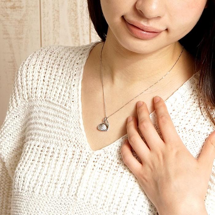 ダイヤモンド ネックレス レディース ペンダント プラチナ 900 ハート パヴェ ダブル 揺れる ブラ 誕生日 プレゼント 父の日の画像