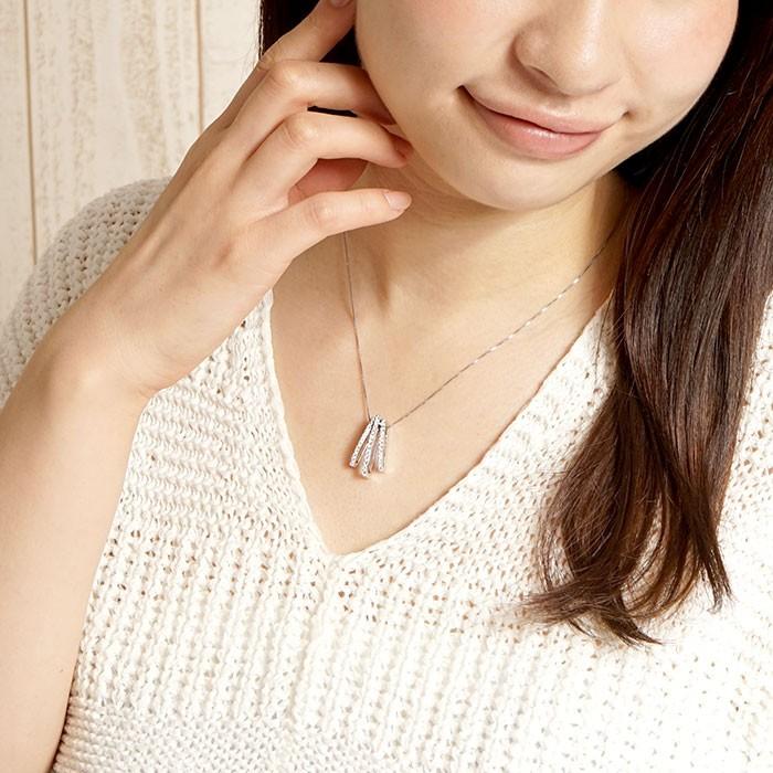ダイヤモンド ネックレス レディース ペンダント ゴールド ストレート 3way 3ウェイ 10金 K10 誕生日 プレゼント 父の日の画像
