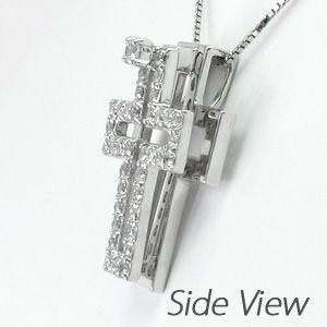 ネックレス レディース クロスダイヤモンド プラチナ 900 ペンダント 十字架 揺れる ダブル 誕生日 プレゼント 母の日 爆買 |  | 02