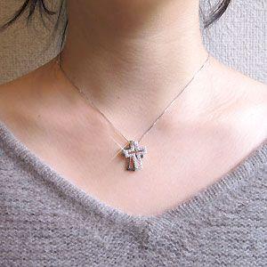 ネックレス レディース クロスダイヤモンド プラチナ 900 ペンダント 十字架 揺れる ダブル 誕生日 プレゼント 母の日 爆買 |  | 05