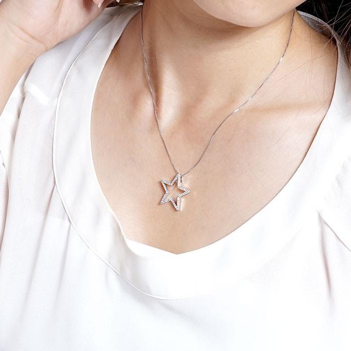 スター 星形 ダイヤモンド ネックレス ペンダント ダイヤペンダント ゴールド K10 誕生日 プレゼント 父の日の画像