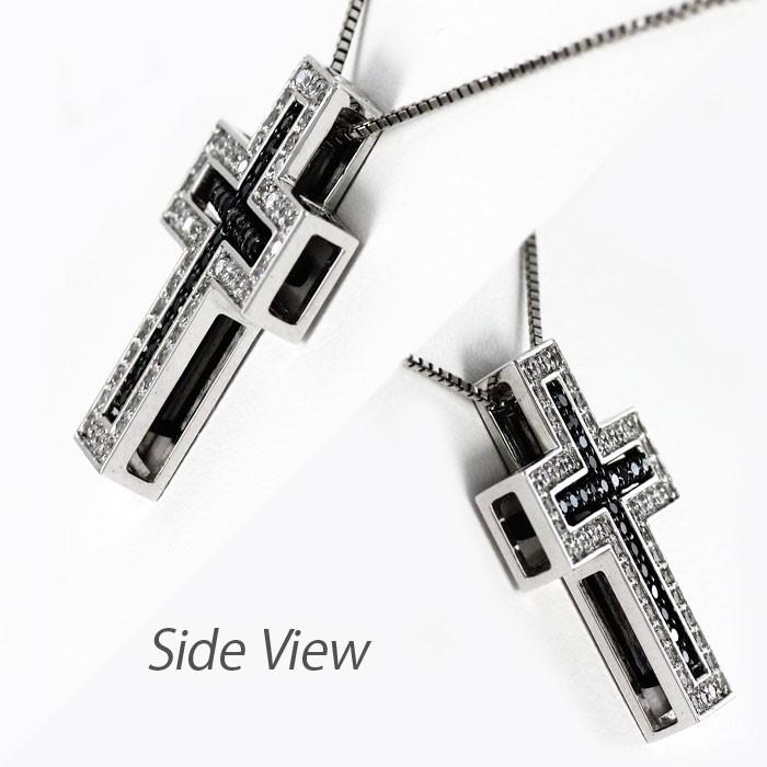 クロス ネックレス レディース ダイヤモンド ゴールド 18k ペンダント