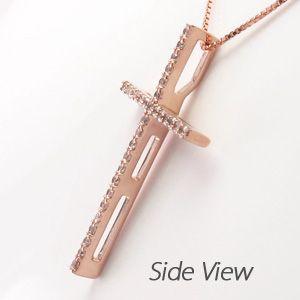 クロス ネックレス レディース ダイヤモンド ゴールド 18k ペンダント 十字架 シンプル 18金 k18 PG 誕生日 プレゼント 母の日 爆買 |  | 02