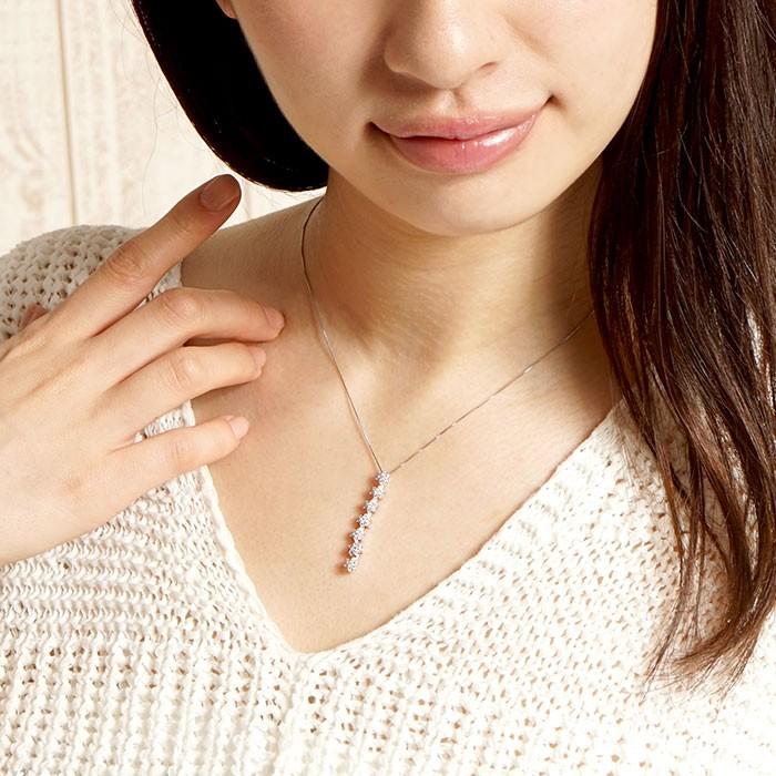 ダイヤモンド ネックレス レディース ペンダント ゴールド フラワー 花 スター 星 揺れる ブラ 10金 K10 誕生日 プレゼント 父の日の画像