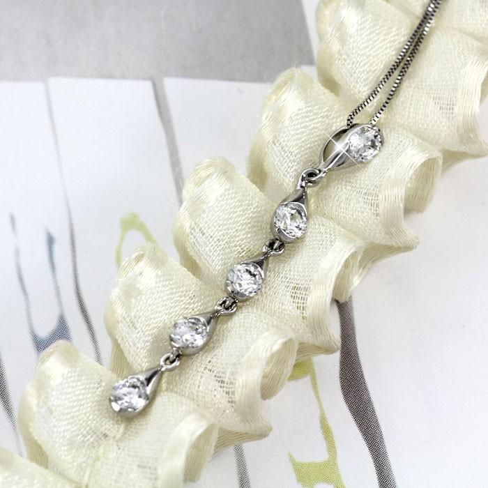 ダイヤモンド ネックレス レディース ペンダント ゴールド ドロップ