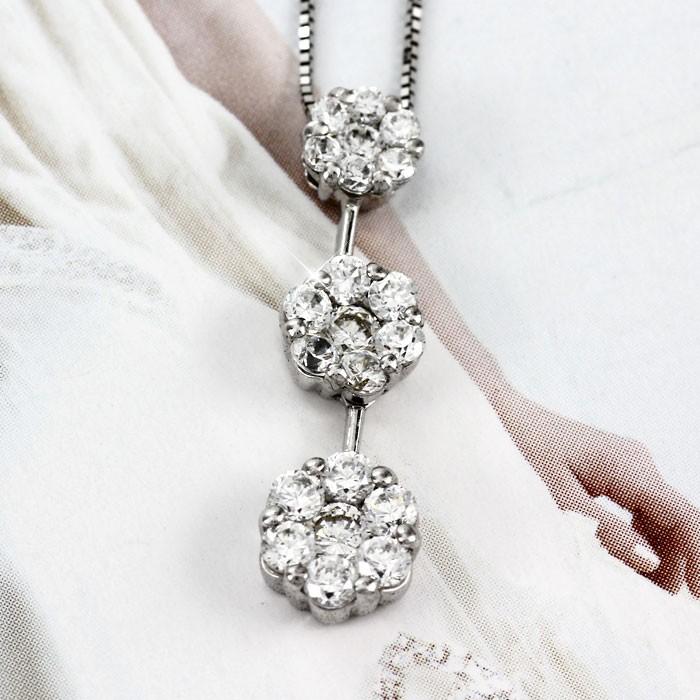 ダイヤモンド ネックレス レディース ペンダント プラチナ 900 フラワー 花 トリロジー 揺れる ブラ 誕生日 プレゼント 母の日 爆買 |  | 01