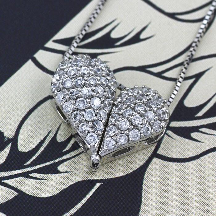 ダイヤモンド ネックレス レディース ペンダント プラチナ 900 ハート ドロップ パヴェ 2way 2ウェイ 誕生日 プレゼント 母の日 爆買 |  | 01