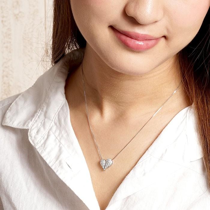 ダイヤモンド ネックレス レディース ペンダント プラチナ 900 ハート ドロップ パヴェ 2way 2ウェイ 誕生日 プレゼント 母の日 爆買 |  | 04