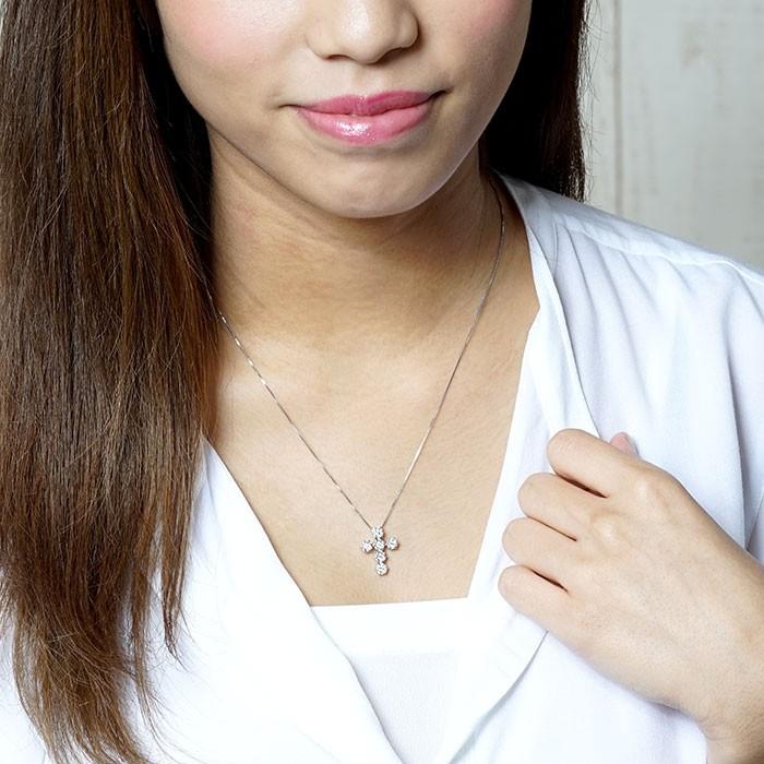 クロス ネックレス レディース ダイヤモンド ゴールド 10k ペンダント 十字架 フラワー 花 セブンスター 誕生日 プレゼント 父の日の画像