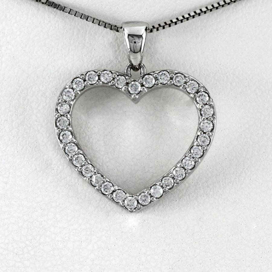 ダイヤモンド ネックレス レディース ペンダント ゴールド ハート オープンハート 10金 K10 誕生日 プレゼント