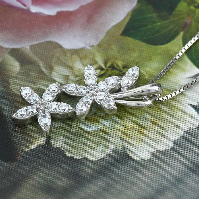ネックレス ダイヤモンド ゴールド 18k ペンダント フラワー 18金 k18 誕生日 プレゼント 父の日の画像