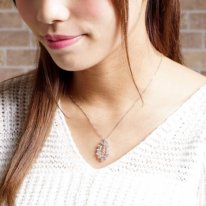 ダイヤモンド ネックレス レディース ゴールド 10k ペンダント アンティーク ドロップ つゆ 透かし 揺れる 誕生日 プレゼント 父の日の画像