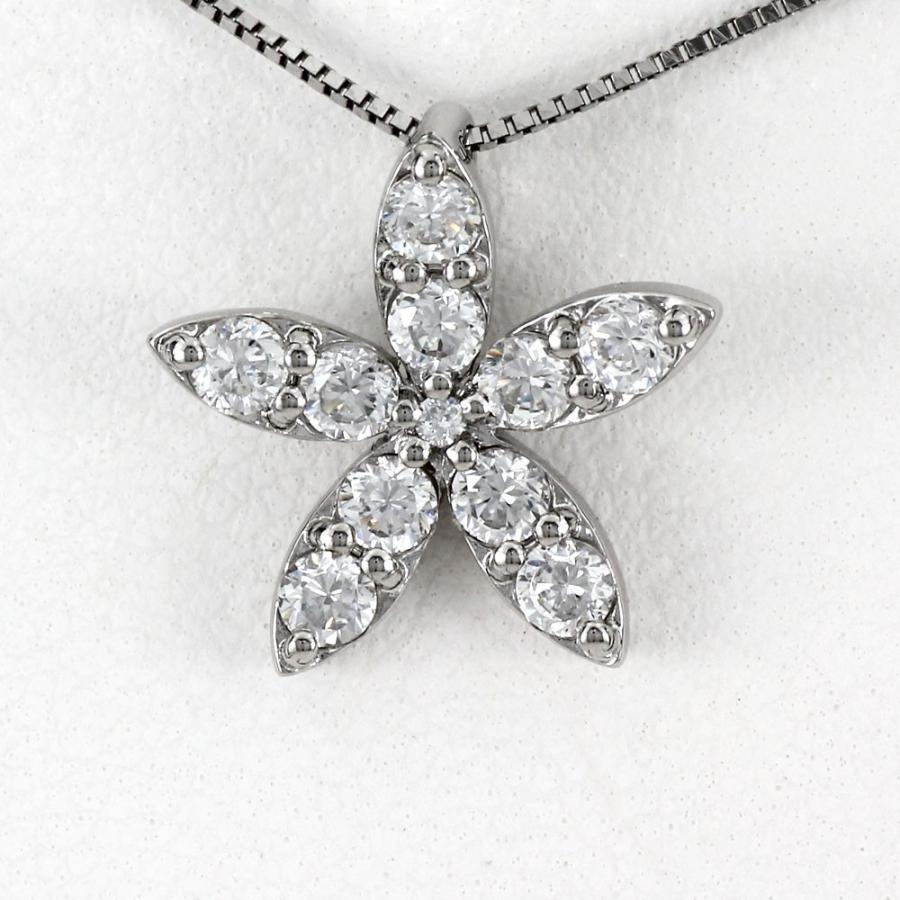 ネックレス ダイヤモンド ゴールド 10k ペンダント フラワー マーキス 10金 0.50ct 誕生日 プレゼント 初売り 福袋 2025