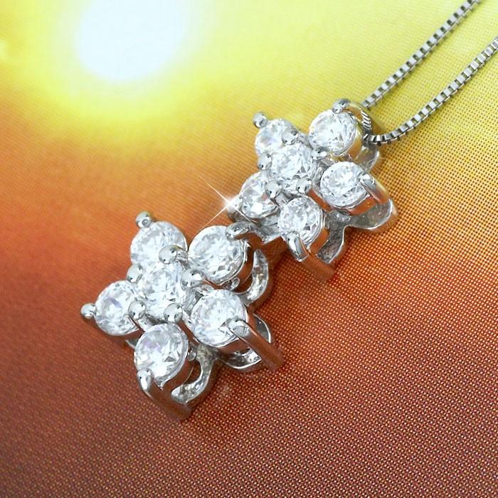 ダイヤモンド ネックレス レディース ゴールド 18k ペンダント フラワー 揺れる ブラ 18金 0.50ct 誕生日 プレゼント 父の日の画像