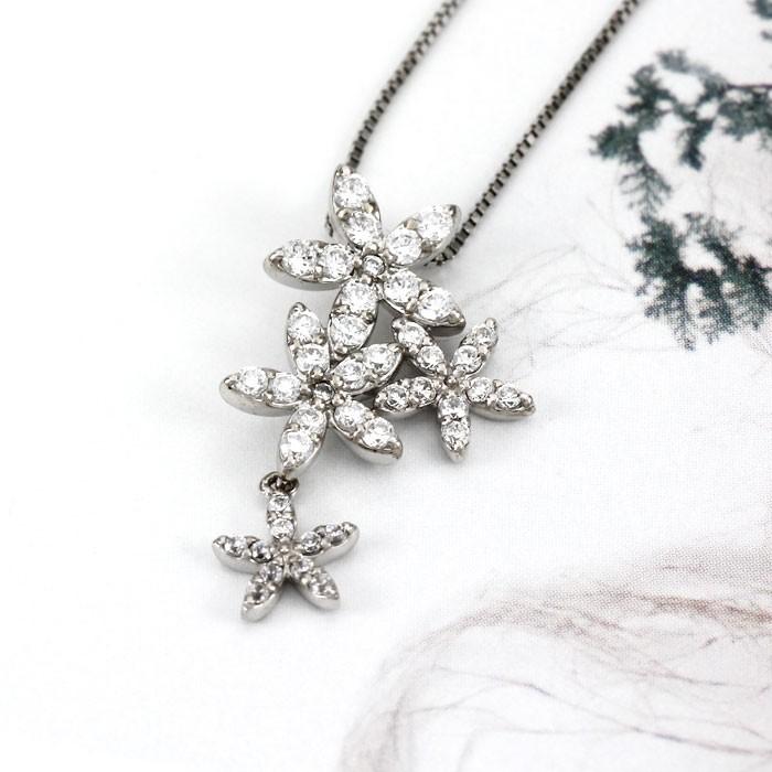 ダイヤモンド ネックレス レディース プラチナ 900 ペンダント フラワー 揺れる ブラ 0.50ct 誕生日 プレゼント 母の日 爆買 |  | 01