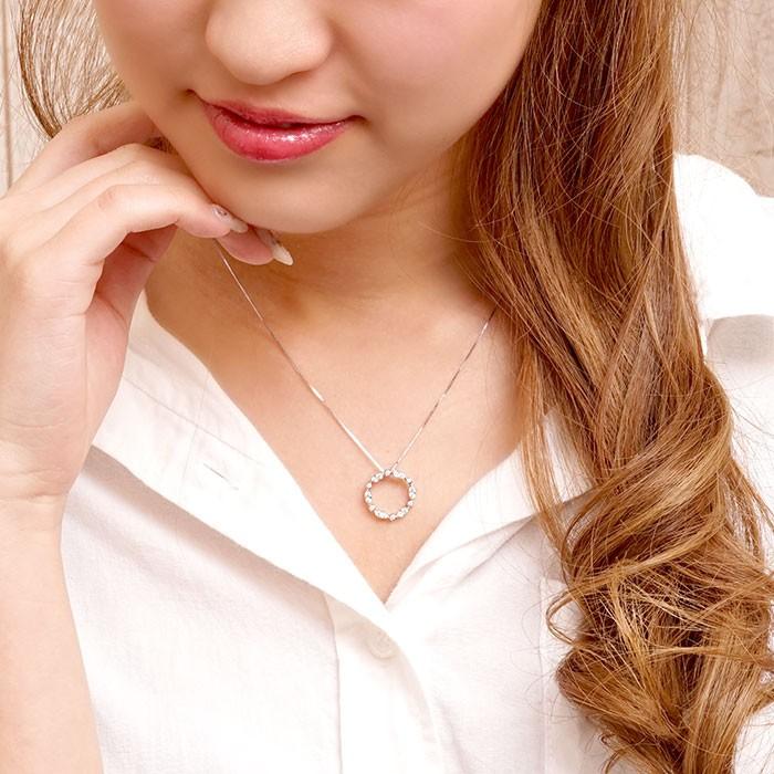 ネックレス ダイヤモンド ゴールド 18k ペンダント アンティーク サークル マーキス 18金 誕生日 プレゼント 父の日の画像