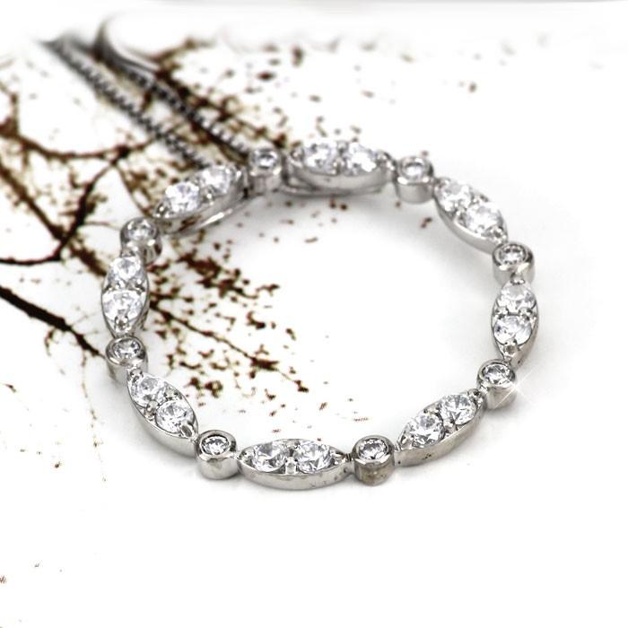 ダイヤモンド ネックレス レディース プラチナ 900 ペンダント アンティーク サークル ラウンド マーキス 誕生日 プレゼント 母の日 |  | 01