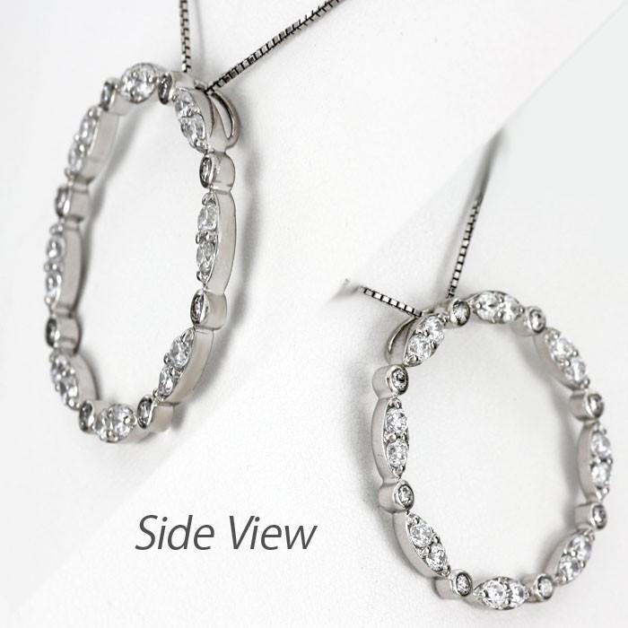 ダイヤモンド ネックレス レディース プラチナ 900 ペンダント アンティーク サークル ラウンド マーキス 誕生日 プレゼント 母の日 |  | 02