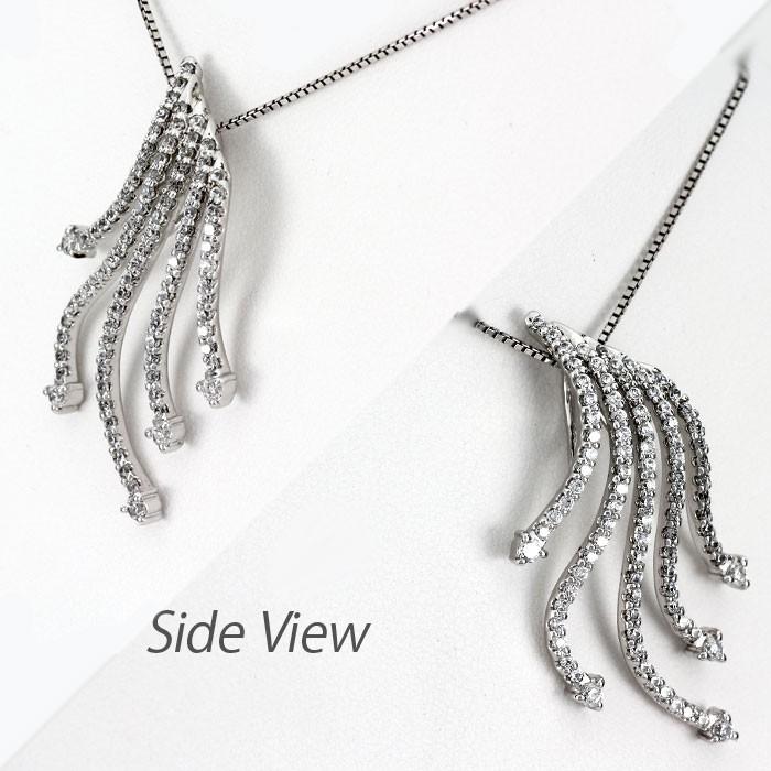 美品 ダイヤモンド ネックレス レディース プラチナ 900 ペンダント 星 スター 流れ星 ゴージャス 1.00ct 誕生日 プレゼント 【MY3225535844】(113400円)