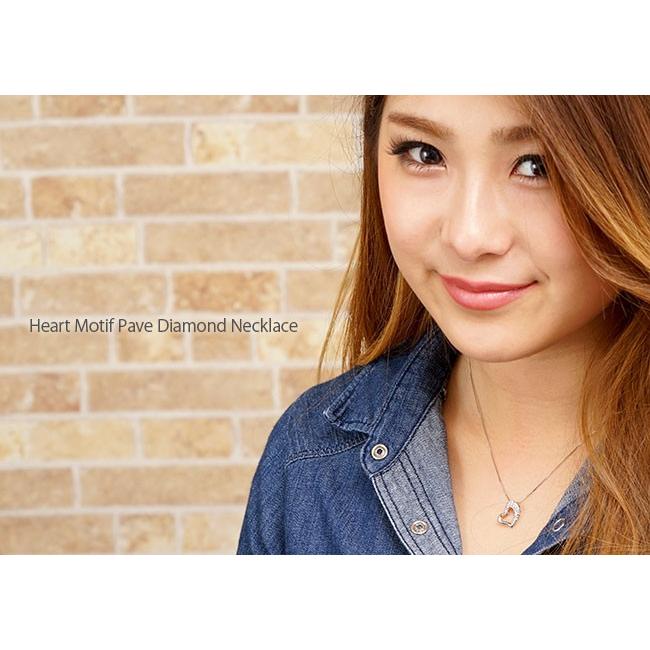 ネックレス レディース ハートダイヤモンド プラチナ 900 ペンダント オープンハート パヴェ 誕生日 プレゼント 父の日の画像