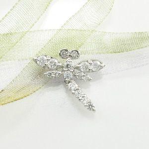 ネックレス レディース ダイヤモンド ゴールド 18k ペンダント トンボ とんぼ モチーフ アニマル 父の日の画像