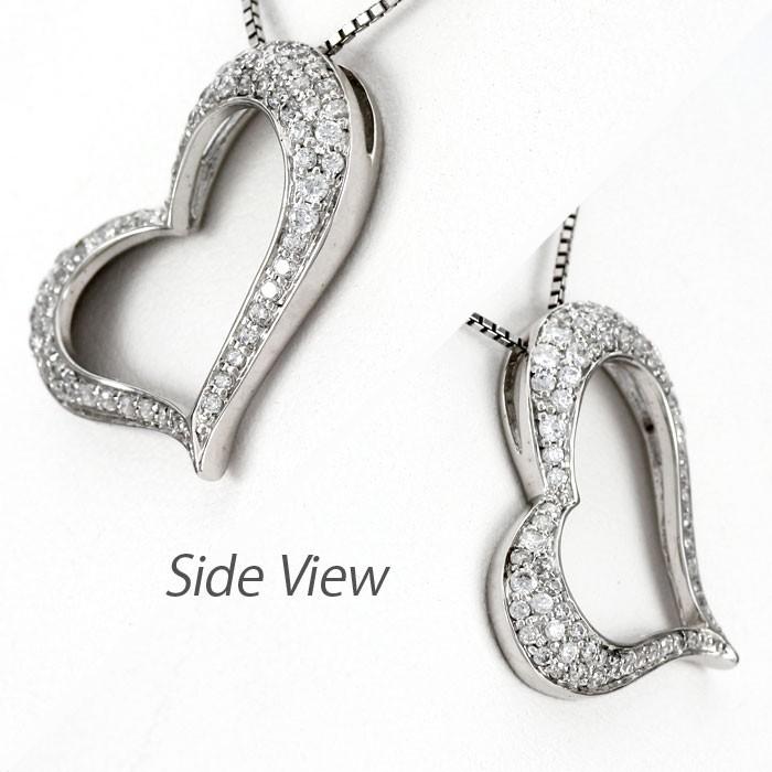 ネックレス レディース ハートダイヤモンド プラチナ 900 ペンダント オープンハート パヴェ 誕生日 プレゼント 母の日 爆買 |  | 02