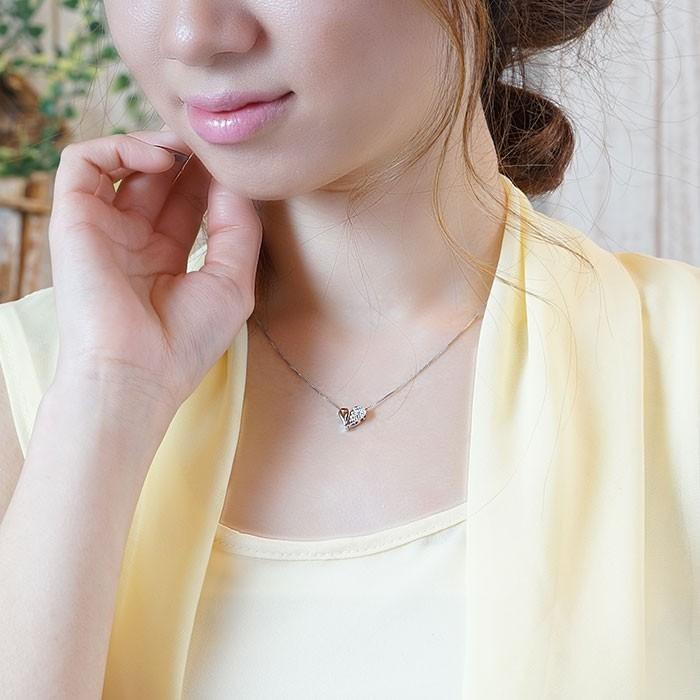 ネックレス レディース ハートダイヤモンド プラチナ 900 ペンダント パヴェ ドロップ ダイヤ 誕生日 プレゼント 父の日の画像