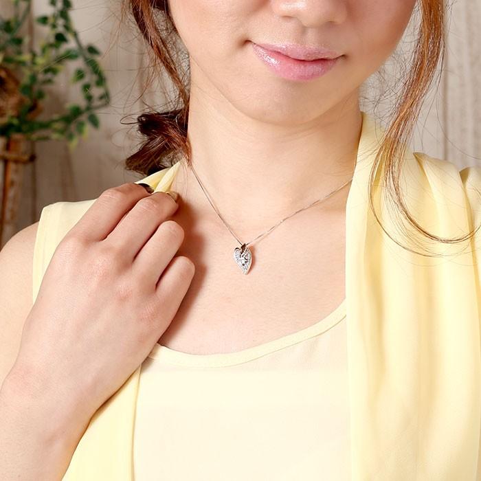 ダイヤモンド ネックレス レディース ゴールド 10k ペンダント パヴェ 一粒 揺れる ブラ 10金 誕生日 プレゼント 父の日の画像