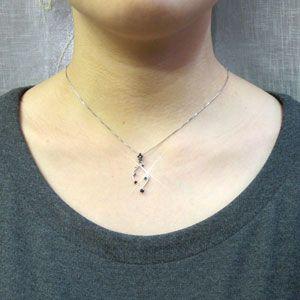 ブラックダイヤ ネックレス ゴールド 18k ペンダント ブラックダイヤ 揺れる つた 蔦 誕生日 プレゼント 父の日の画像