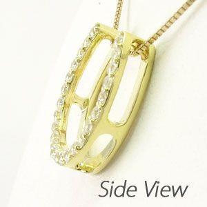 馬蹄 ネックレス レディース ダイヤモンド ホースシュー ゴールド 18k ペンダント 18金 k18 YG 誕生日 プレゼント 父の日の画像