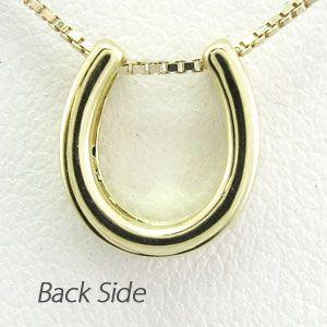 馬蹄 ネックレス レディース ダイヤモンド ホースシュー ゴールド 18k ペンダント 18金 誕生日 プレゼント 父の日の画像