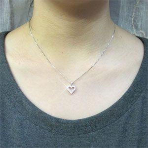 ハート ネックレス ダイヤモンド ゴールド 18k ペンダント オープンハート 18金 k18 誕生日 プレゼント 父の日の画像