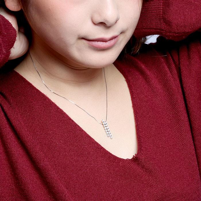 ネックレス レディース ダイヤモンド ゴールド 10k ペンダント ストレート エタニティ 10金 誕生日 プレゼント 父の日の画像