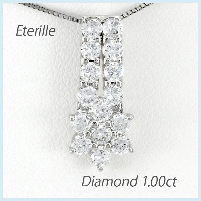 ネックレス ダイヤモンド ゴールド 18k ペンダント フラワー 花 パヴェ 18金 1.00ct 誕生日 プレゼント セール 2024 夏