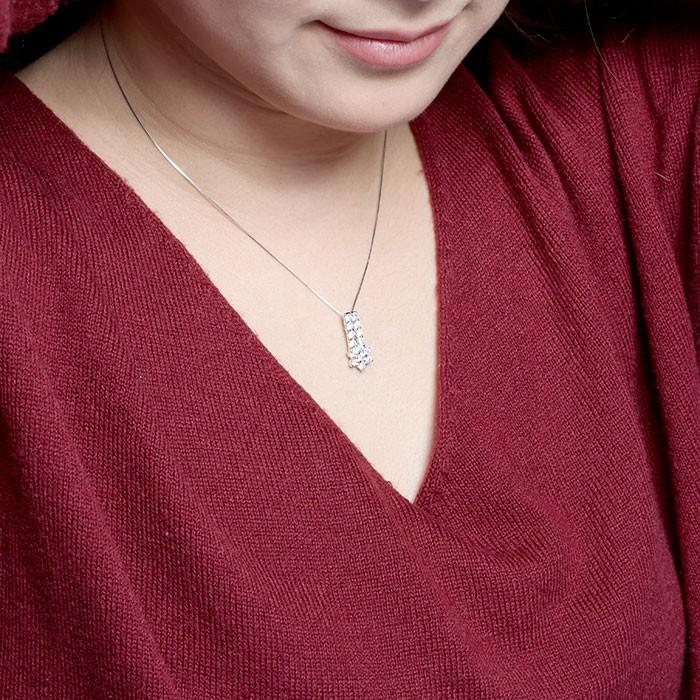 ネックレス ダイヤモンド ゴールド 10k ペンダント フラワー 花 パヴェ 10金 1.00ct 誕生日 プレゼント 父の日の画像
