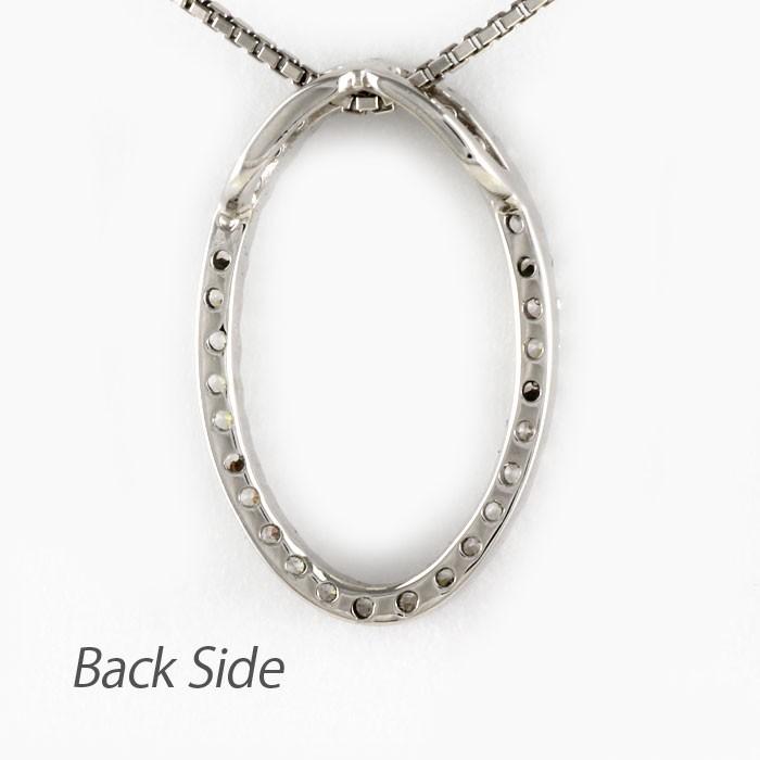 ネックレス ダイヤモンド ゴールド 18k ペンダント オーバル サークル 18金 k18 誕生日 プレゼント 父の日の画像
