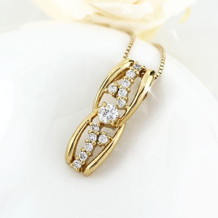 ネックレス ダイヤモンド ゴールド 18k ペンダント 18金 k18 誕生日 プレゼント 父の日の画像